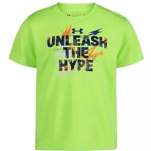 Under Armour UA Unleash the Hype Graphic Active Tee Boys Sz 4 NWT Lime Green